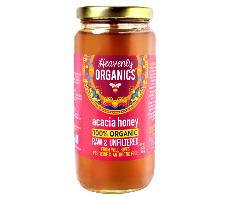 22 Oz Acacia Honey Raw, Unfilter & 100%Organic – Heavenly Organics