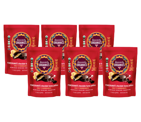 Pomegranate Chocolate Honey Patties with Real Fruit Flavor